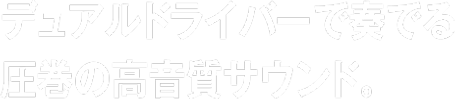 デュアルドライバーで奏でる圧巻の高音質サウンド。